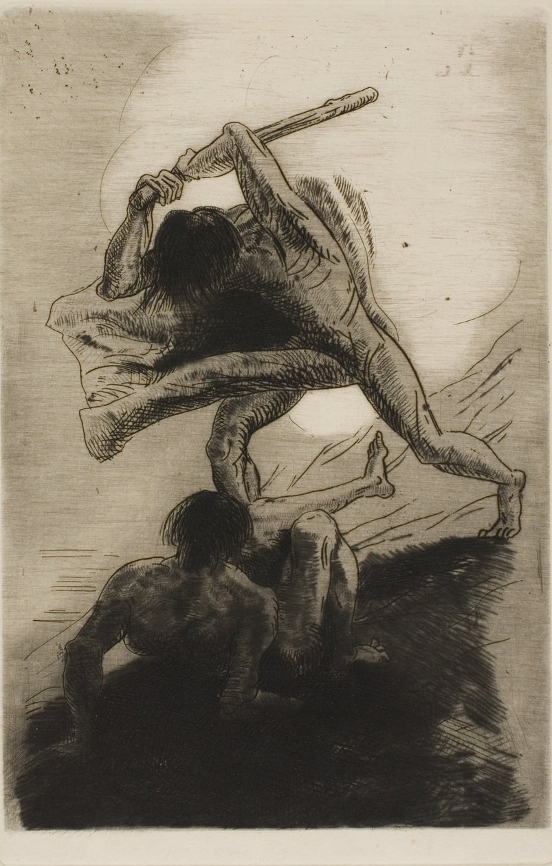 Kaïn en Abel door Odilon Redon