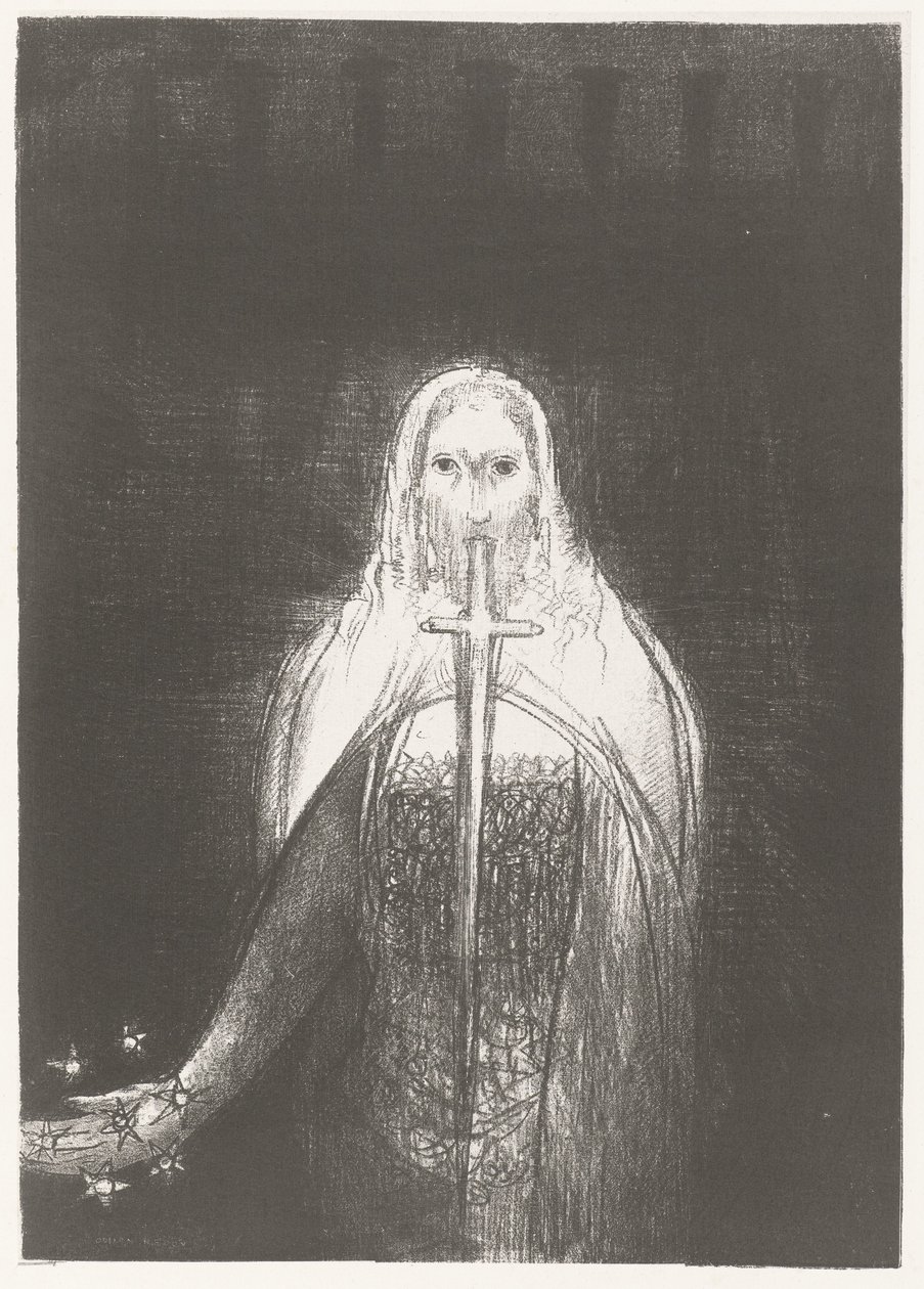 Christus met sterren in de hand door Odilon Redon
