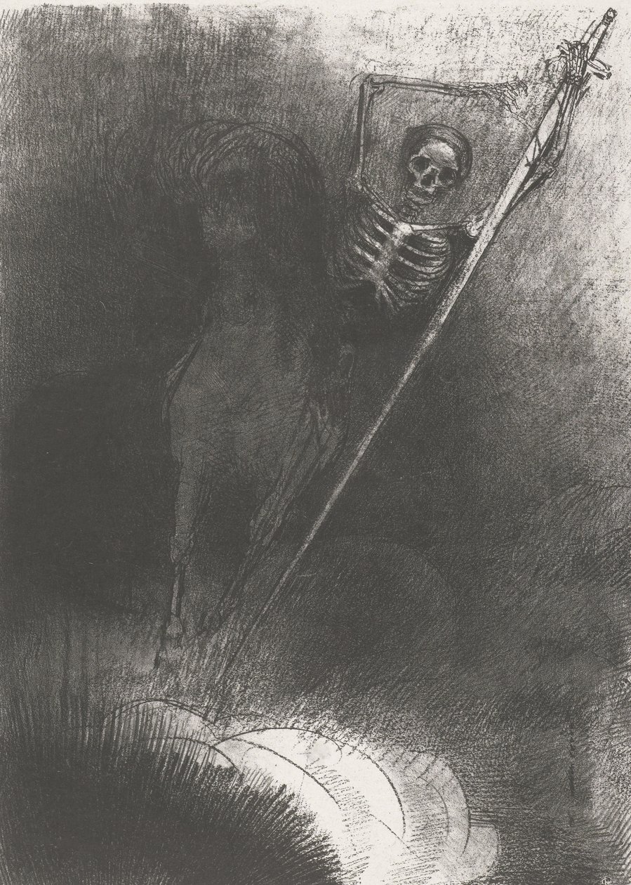 De Dood op een Paard door Odilon Redon