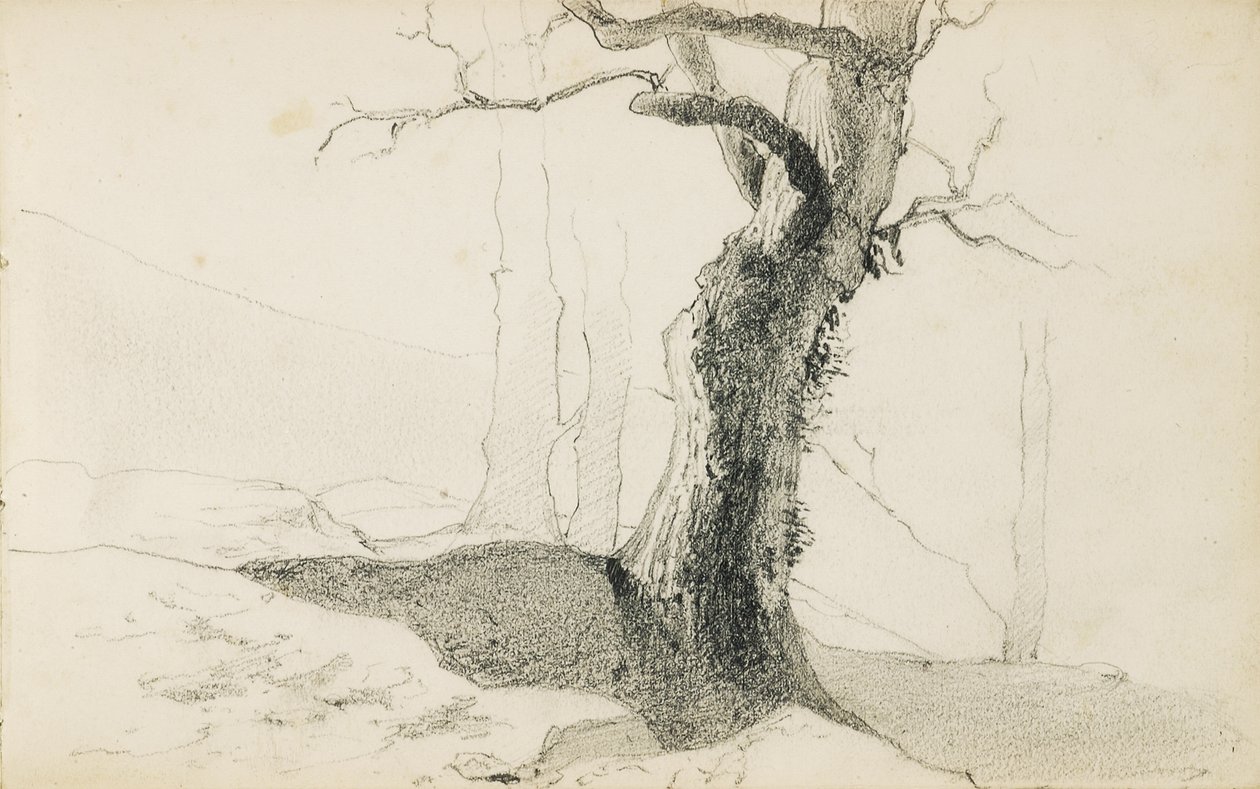 Tekening uit een album getiteld "Het Baskenland", 1862-63 door Odilon Redon