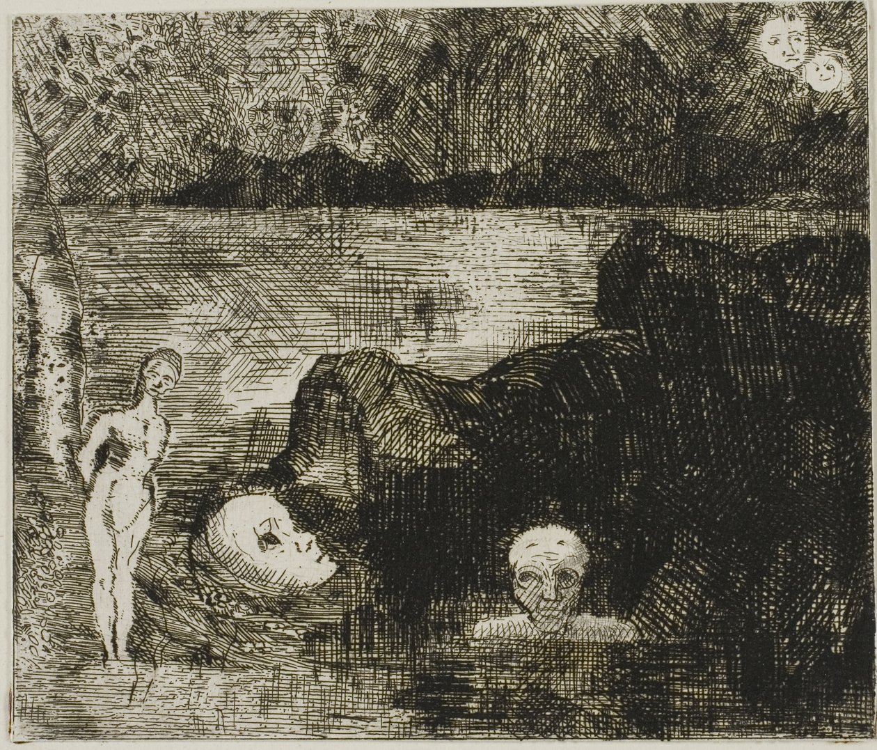 Droomvisioen, ca. 1880 door Odilon Redon