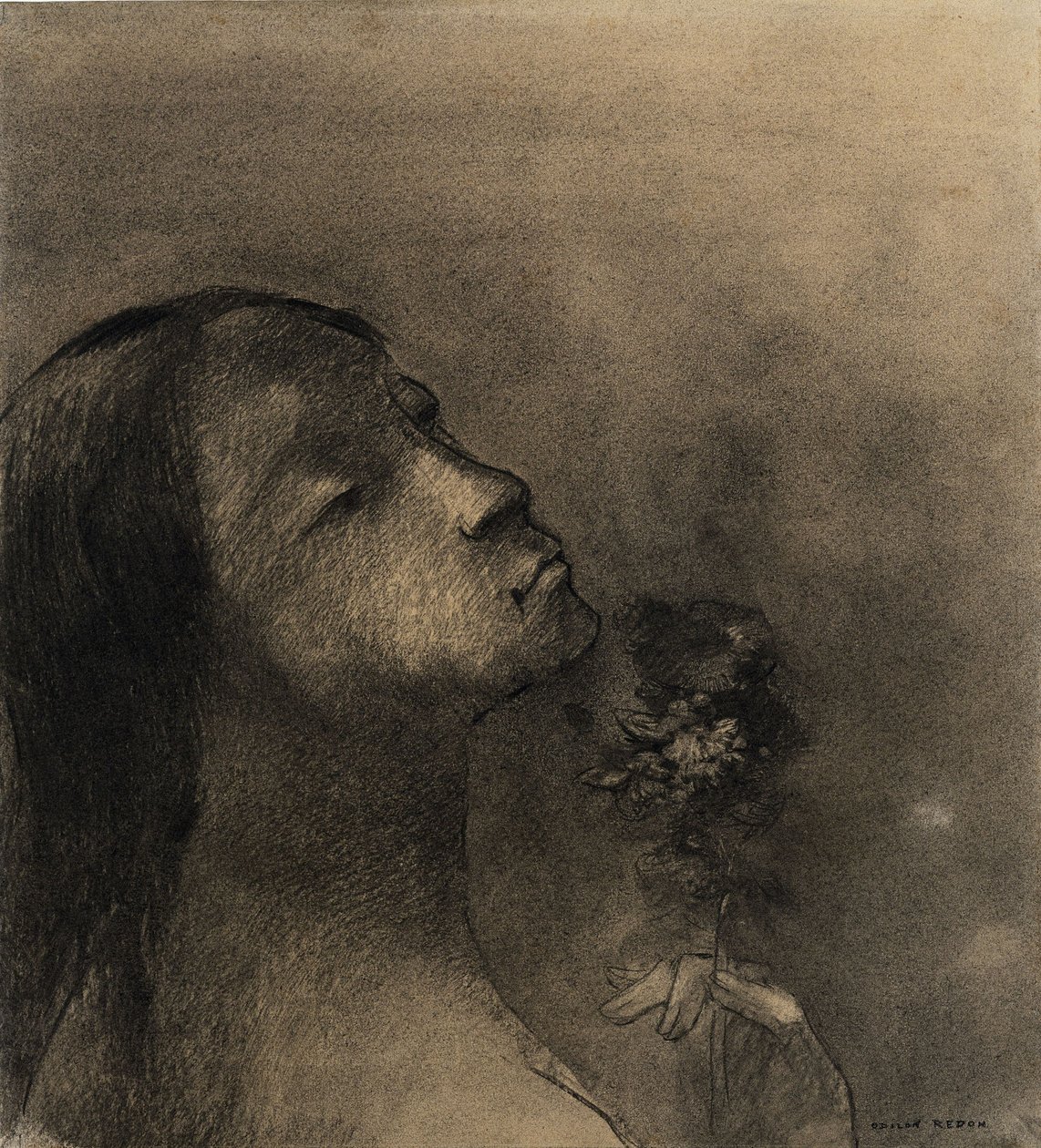 Bloem van het kwaad door Odilon Redon