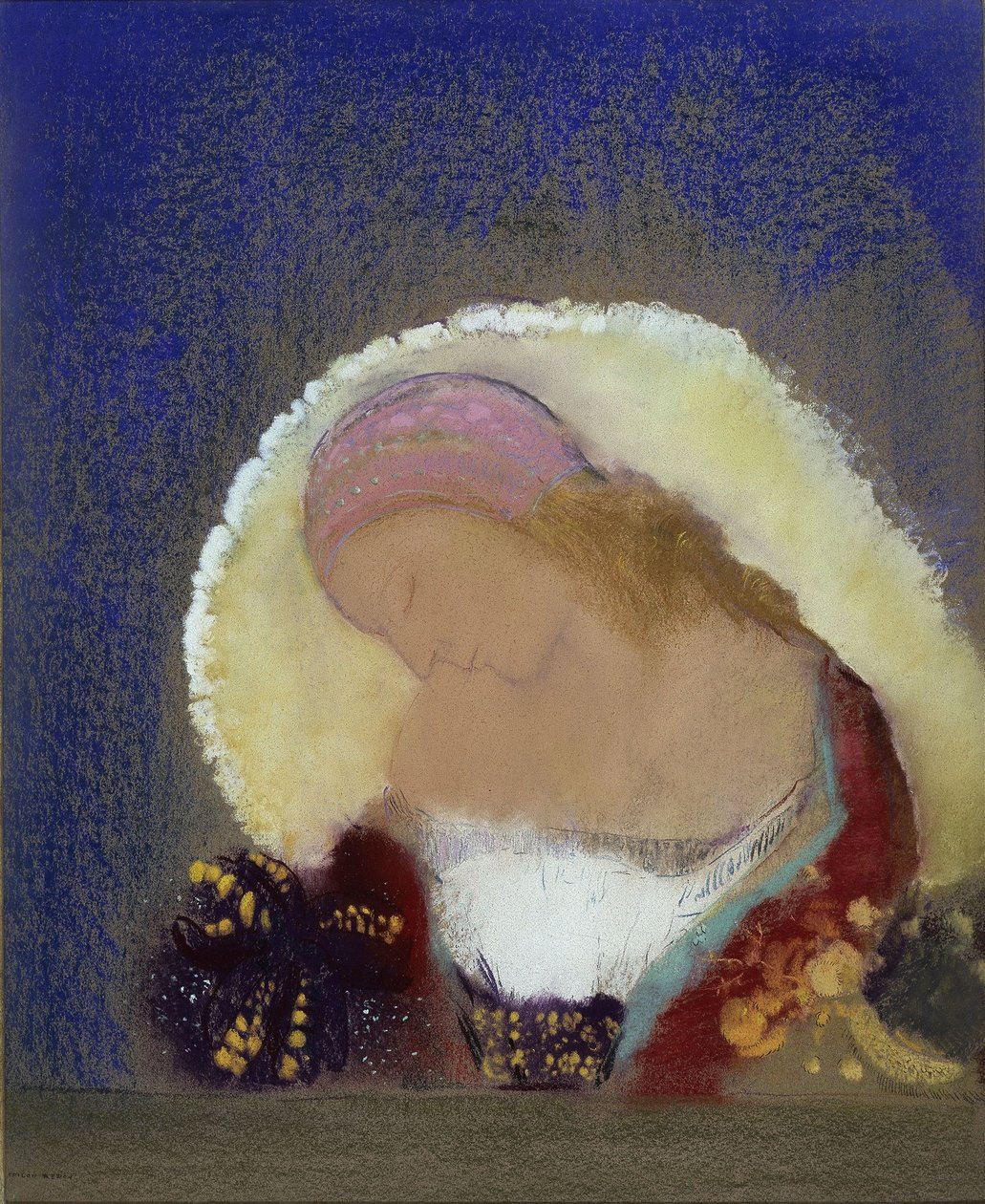 Verlichte bloem door Odilon Redon