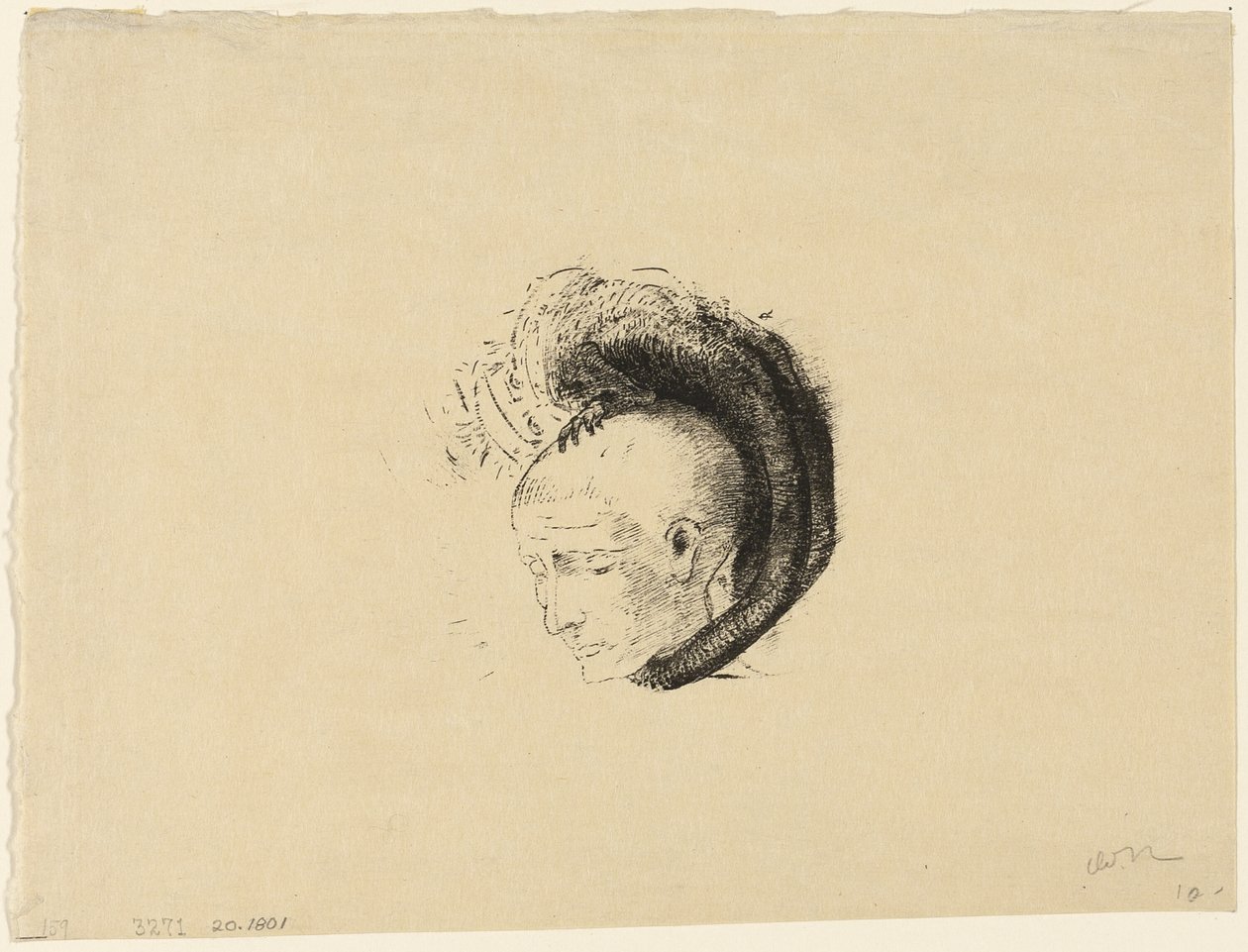 Frontispice voor Le mouvement idéaliste en peinture door André Mellerio door Odilon Redon
