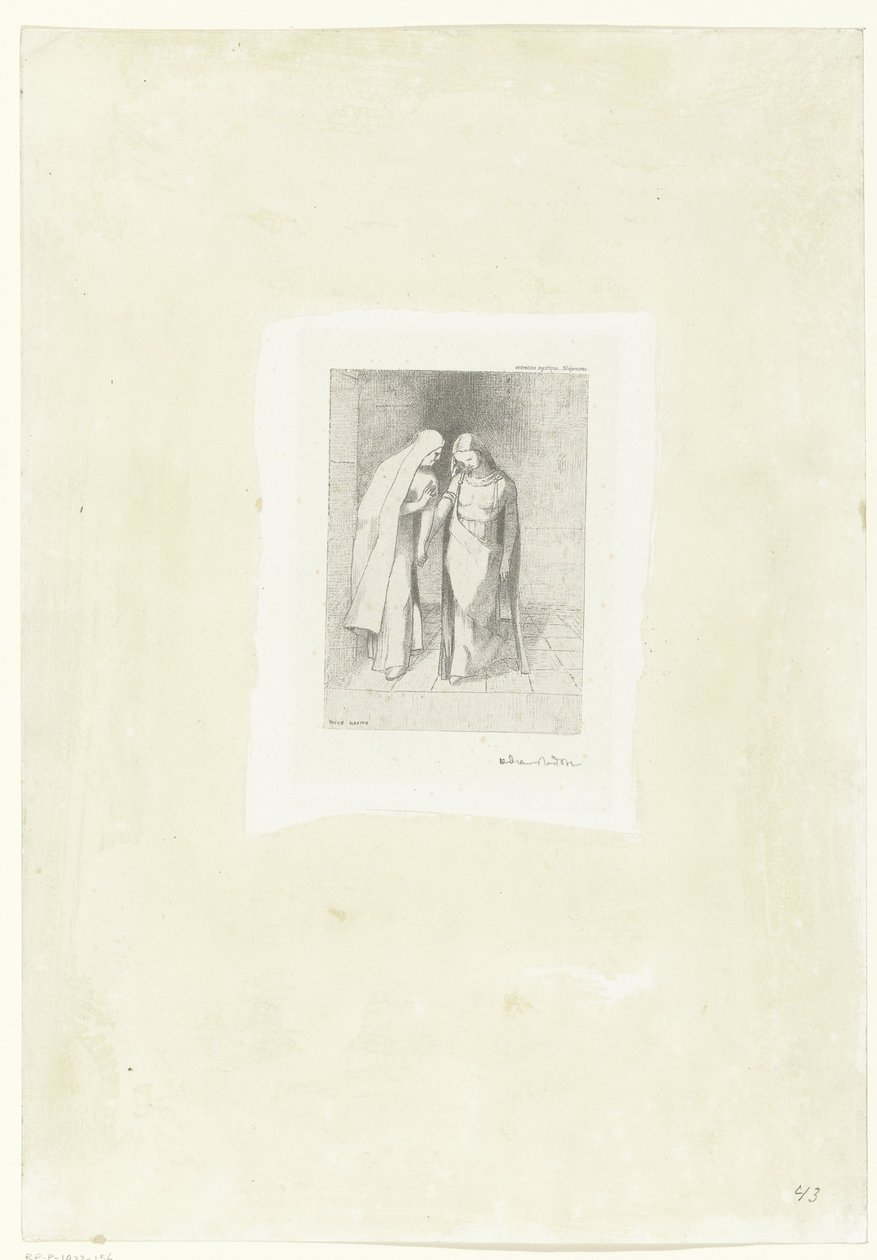 Geheimzinnig gesprek door Odilon Redon