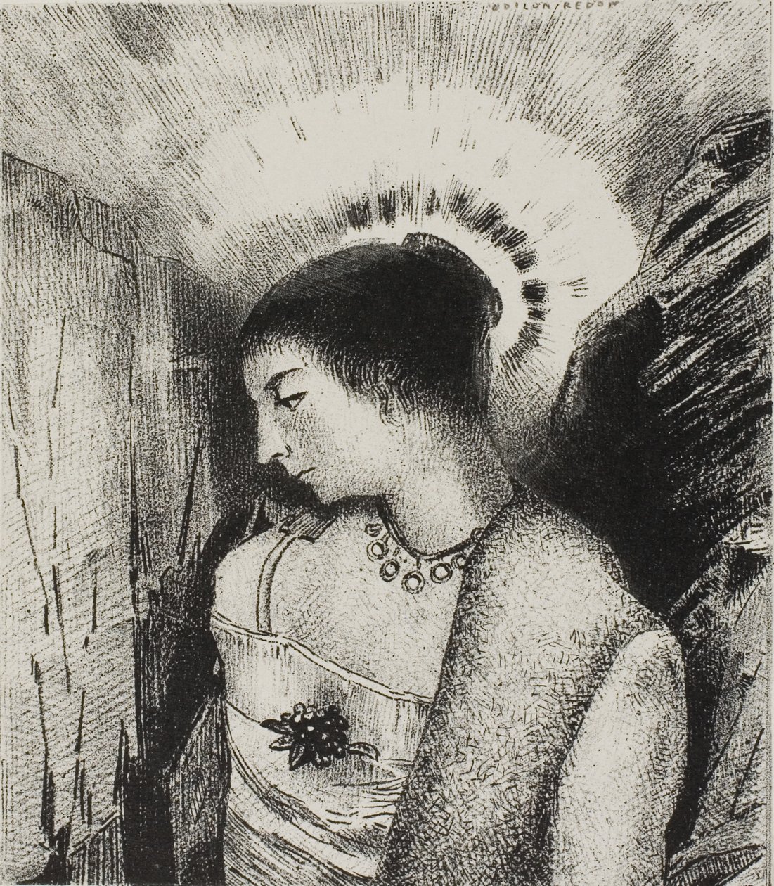 Hier is de Goede Godin, de Idaeaanse Moeder van de Bergen, plaat 15 van 24 door Odilon Redon