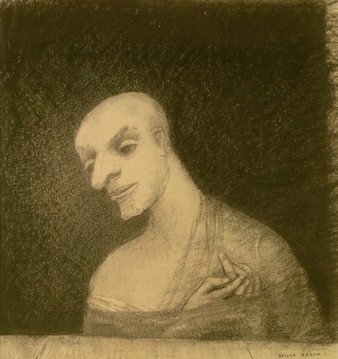 Imaginaire Figuur, ca. 1881 door Odilon Redon