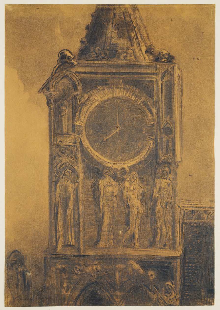 Die tiefe Glocke von Sainte-Gudule door Odilon Redon