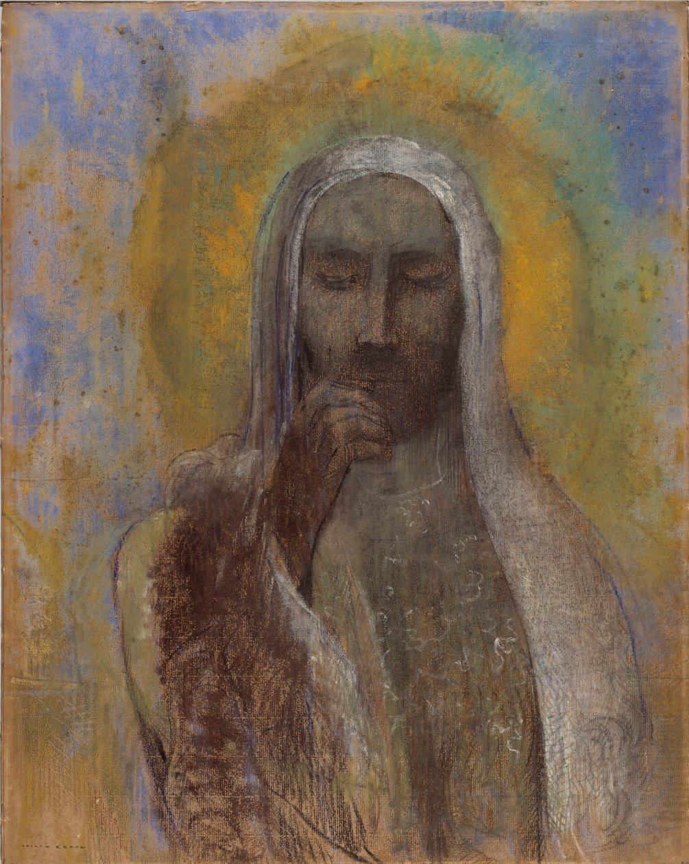 De Christus van de stilte door Odilon Redon