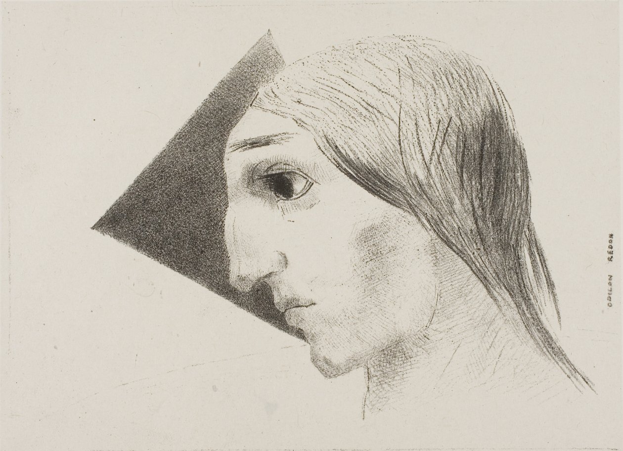 Waanzin, plaat zes uit Voor Edgar Poe door Odilon Redon