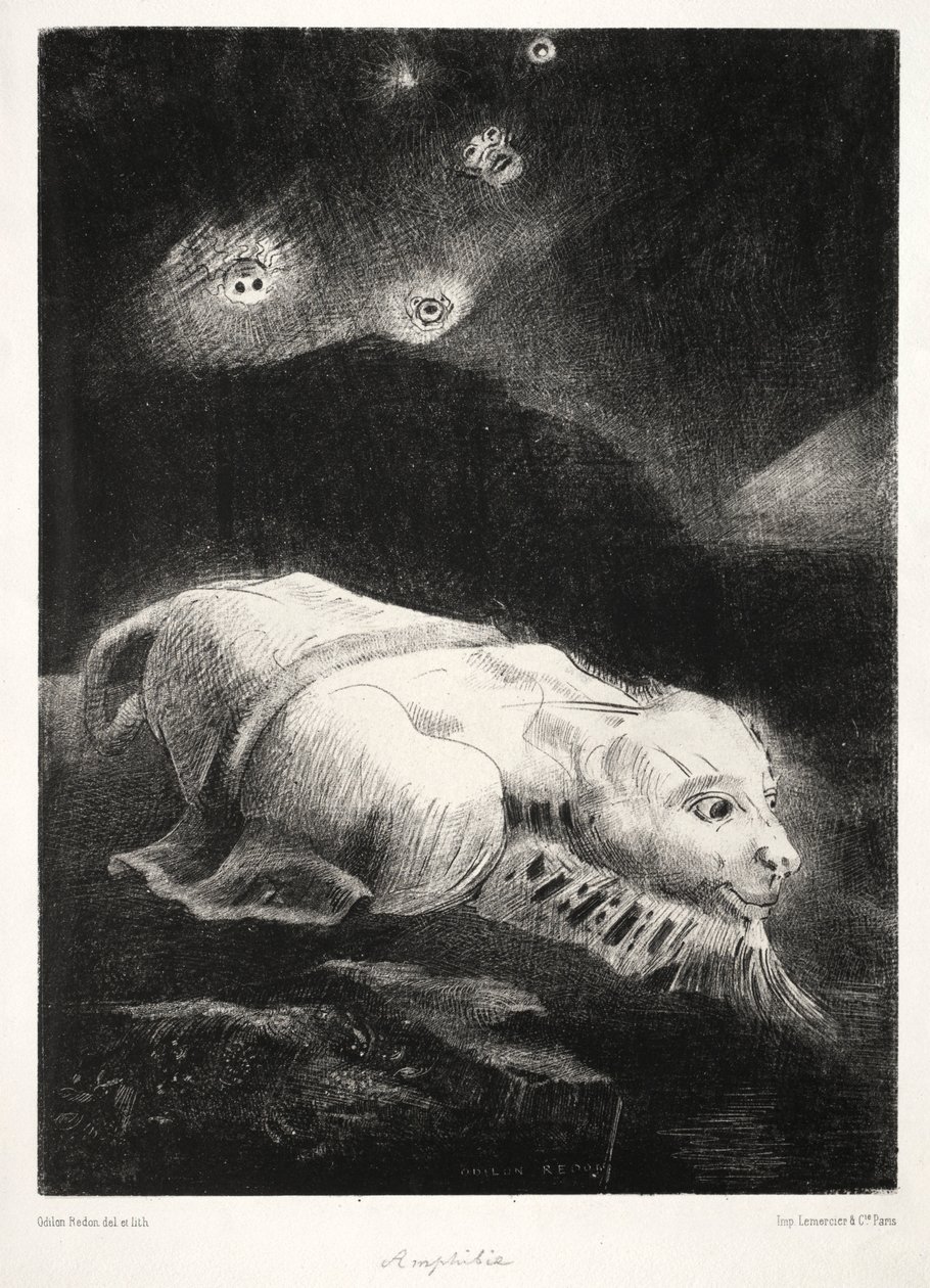 Oorsprong: Toen het Leven Ontwaakte in de Diepten van Obscure Materie, 1883 door Odilon Redon