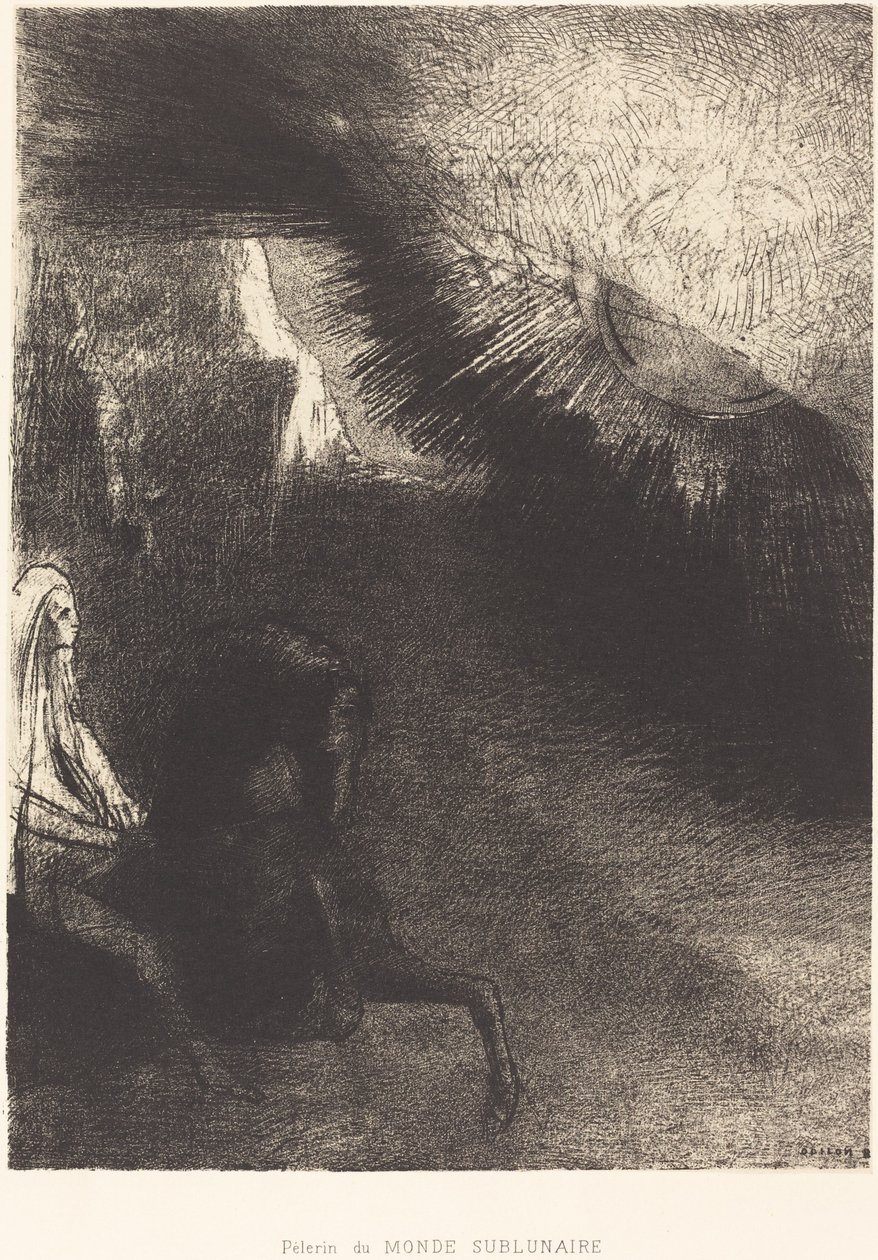Pelgrim van de sublunair wereld door Odilon Redon