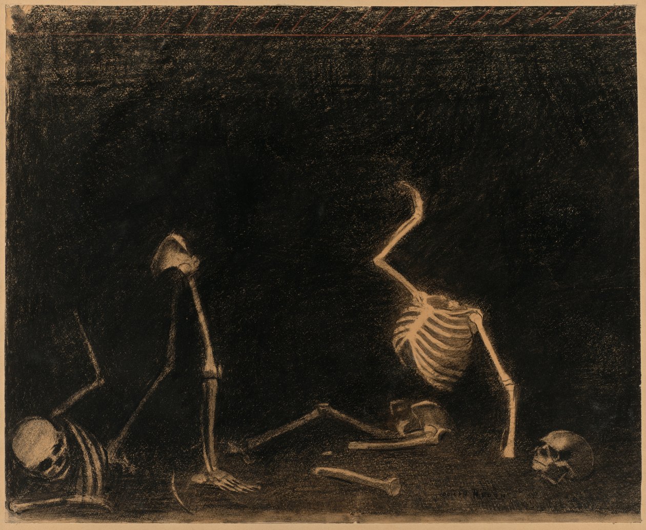 De slag van de botten door Odilon Redon