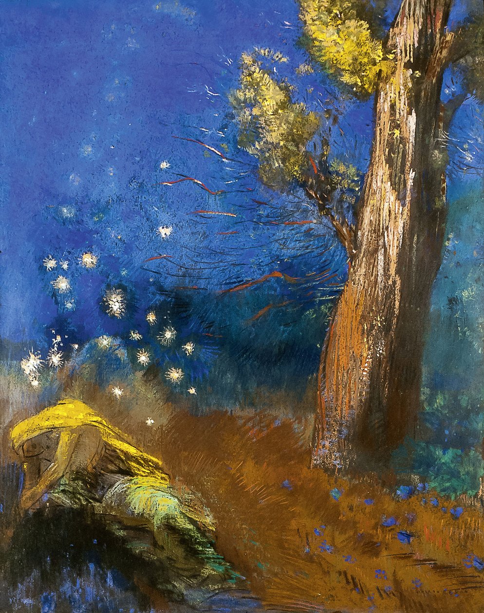 De dood van Boeddha door Odilon Redon