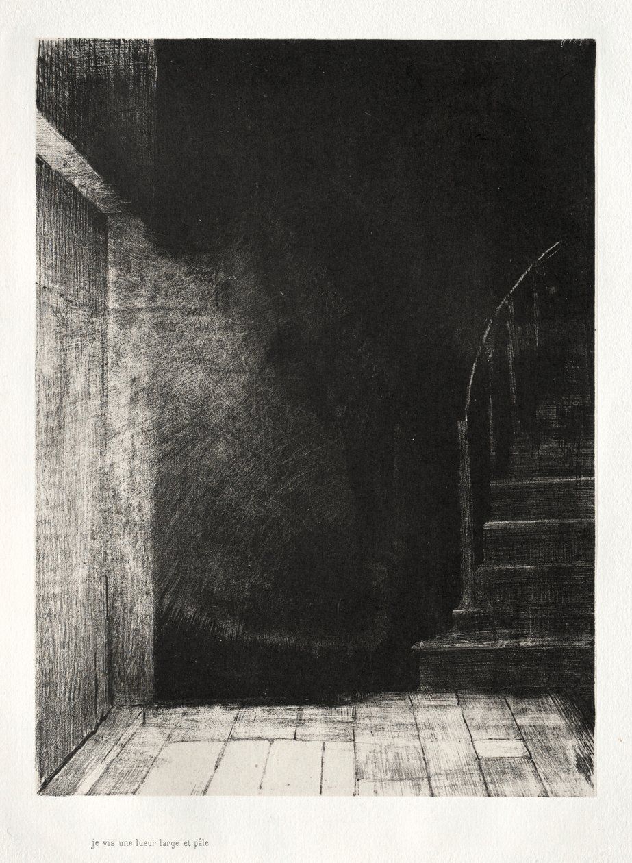 Het spookhuis: We zagen allebei een groot bleek licht door Odilon Redon