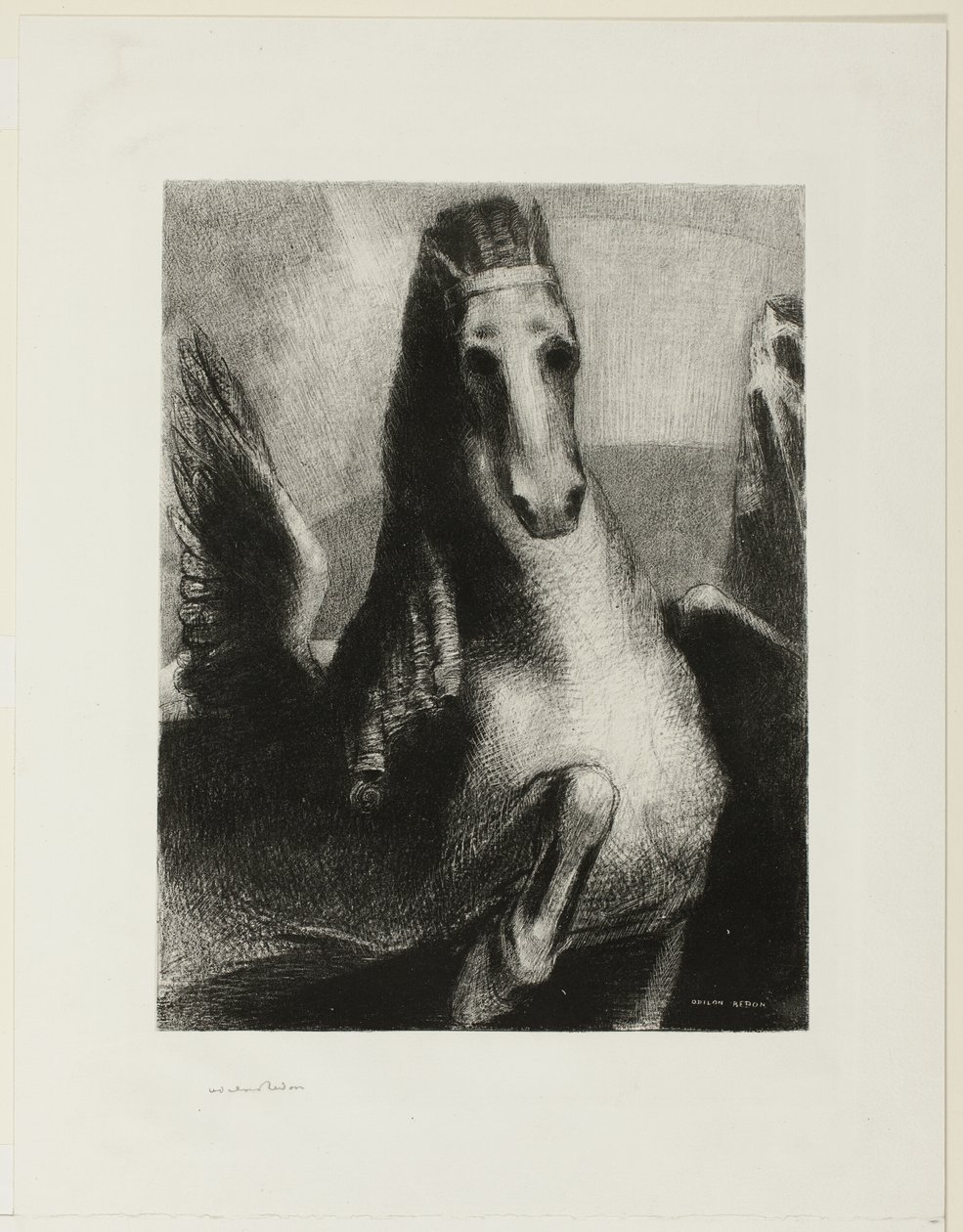 De vleugel door Odilon Redon