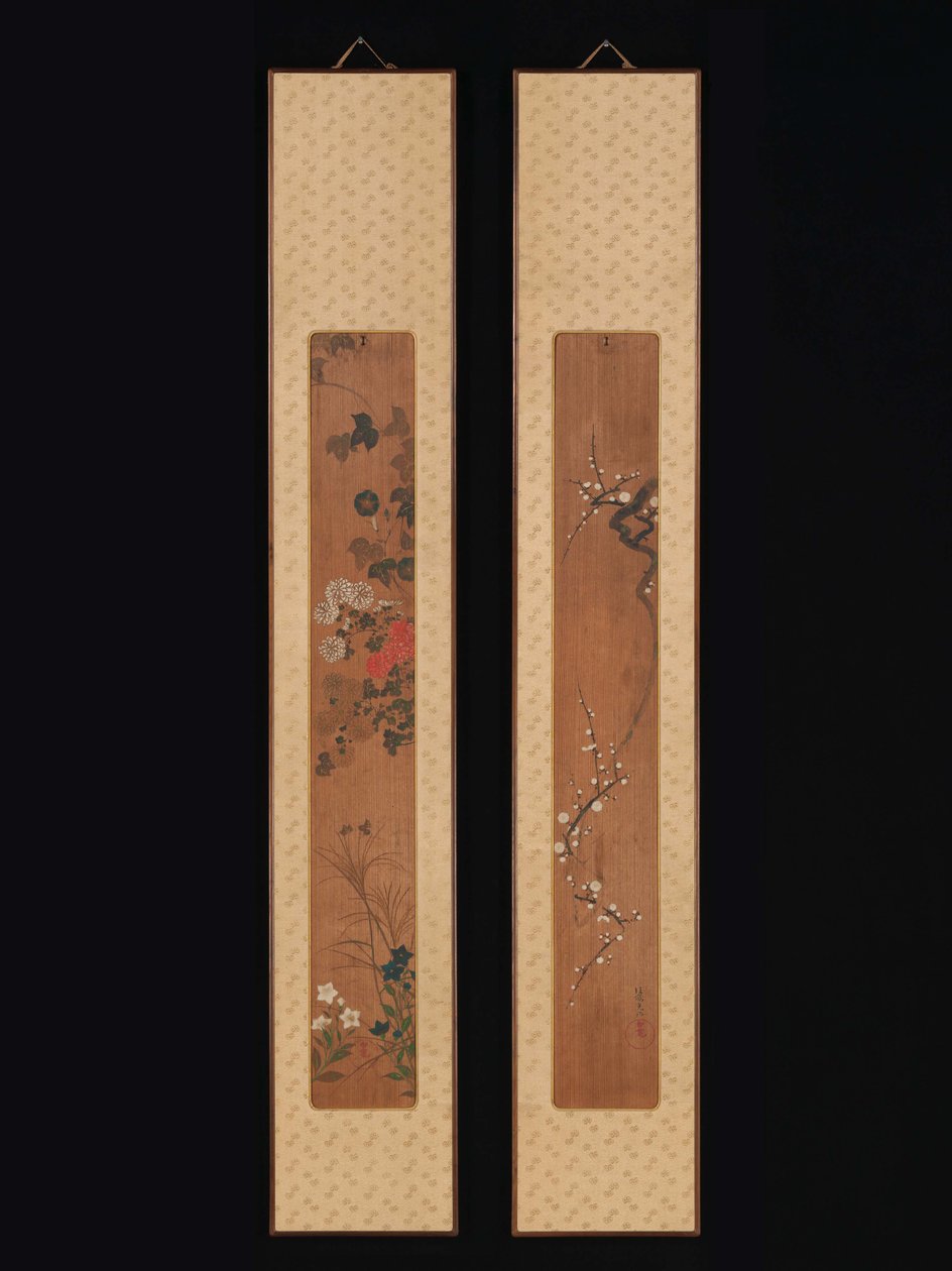 Blumen des Frühlings und Herbstes door Ogata Korin