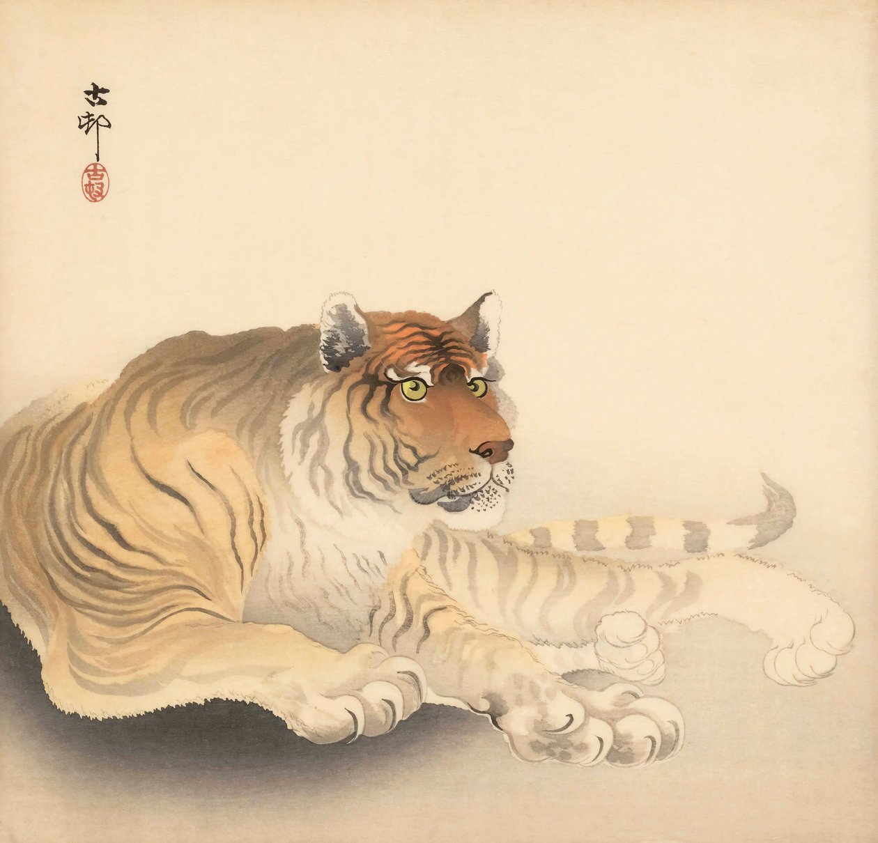 Tijger, 20e eeuw door Ohara Koson