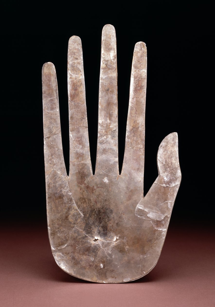Handvormige Uitknipsel, 200 v.Chr.-400 n.Chr. (mica) door Ohio Hopewell culture