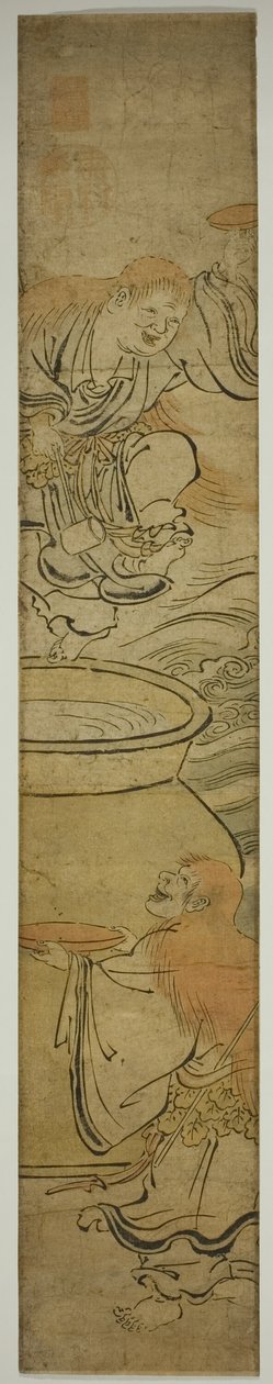 Dronken kabouters (Shôjô) door Okumura Masanobu