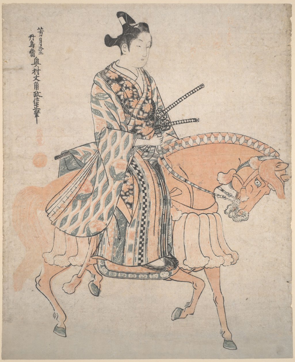 Edelen te paard door Okumura Masanobu