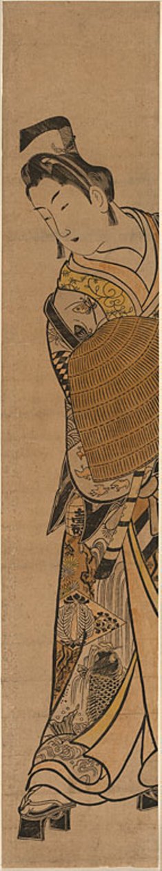 De Acteur Onoe Kikugoro I als Soga no Goro door Okumura Masanobu