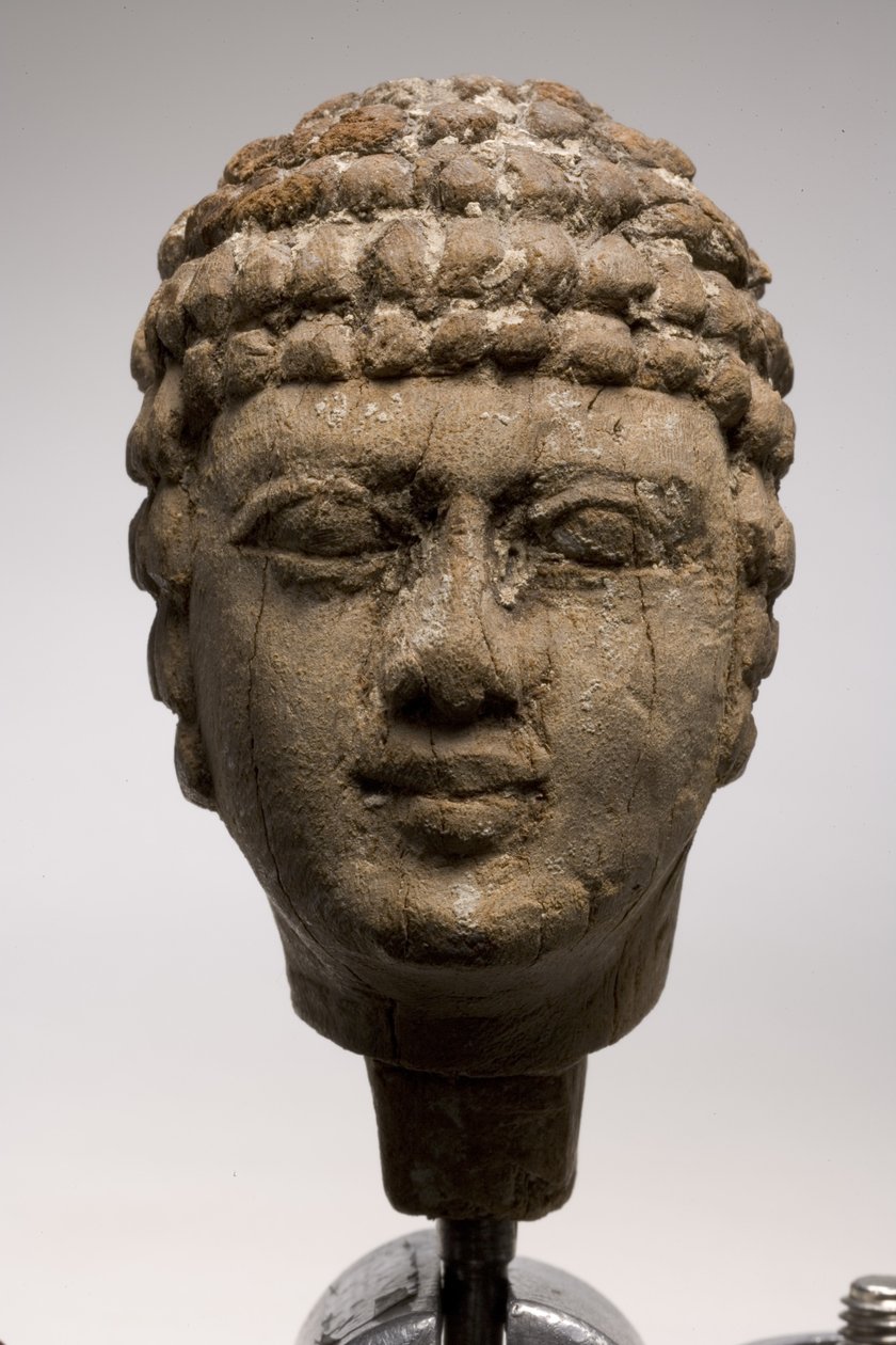 Hoofd van een man (hout) door Old Kingdom Egyptian