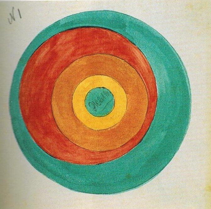 Kleuren schilderij. Schets. door Olga Rozanova