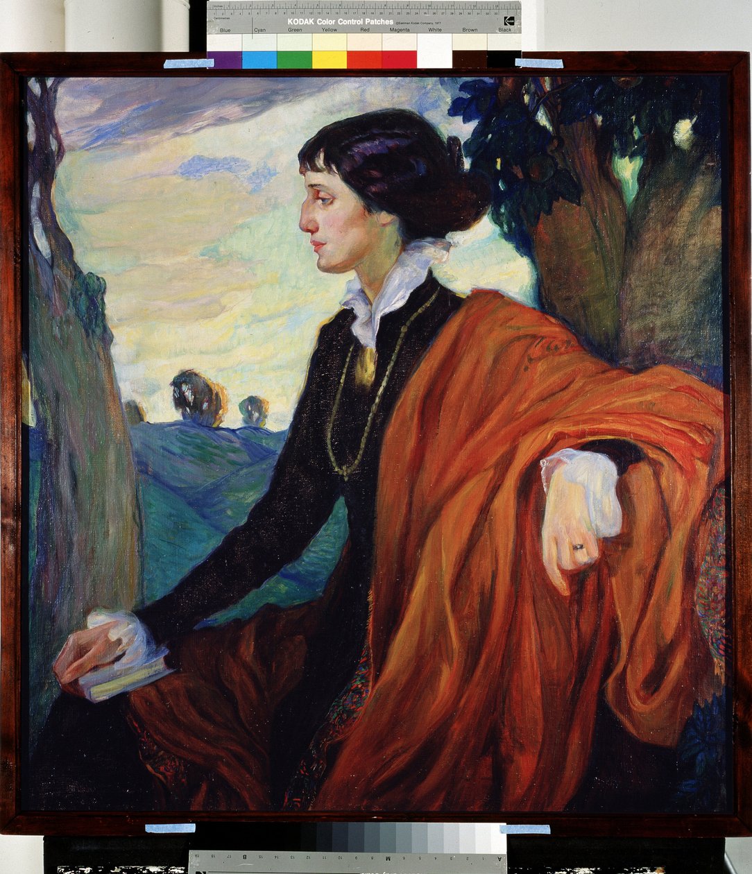 Portret van de Russische dichteres Anna Achmatova (1889-1966) door Olga Lyudvigovna Della-Vos-Kardovskaya