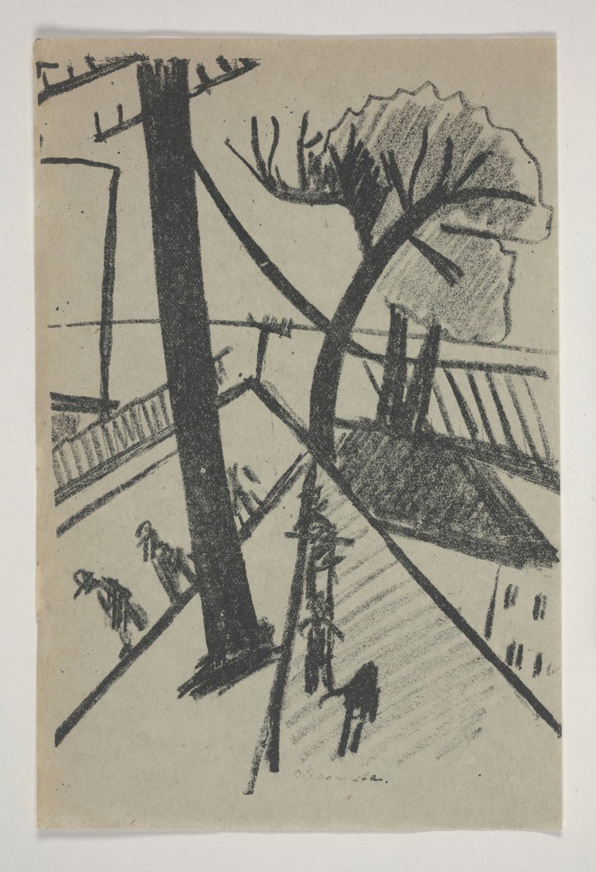 Zonder titel (Futuristische stadsscène) uit 
