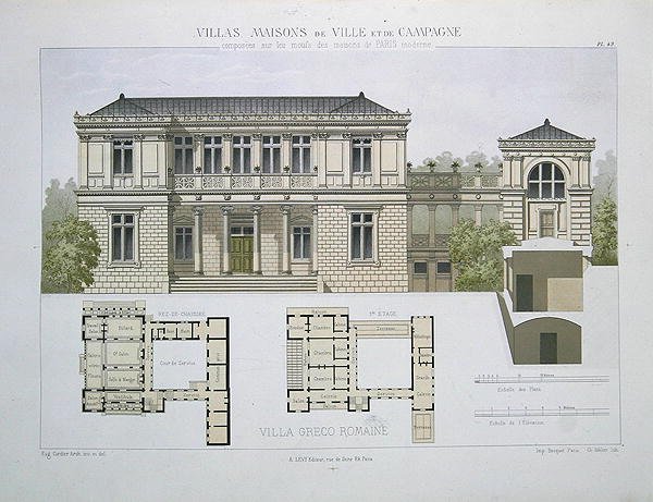 Villa Greco Romaine, gegraveerd door Walter, plaat 49 uit 