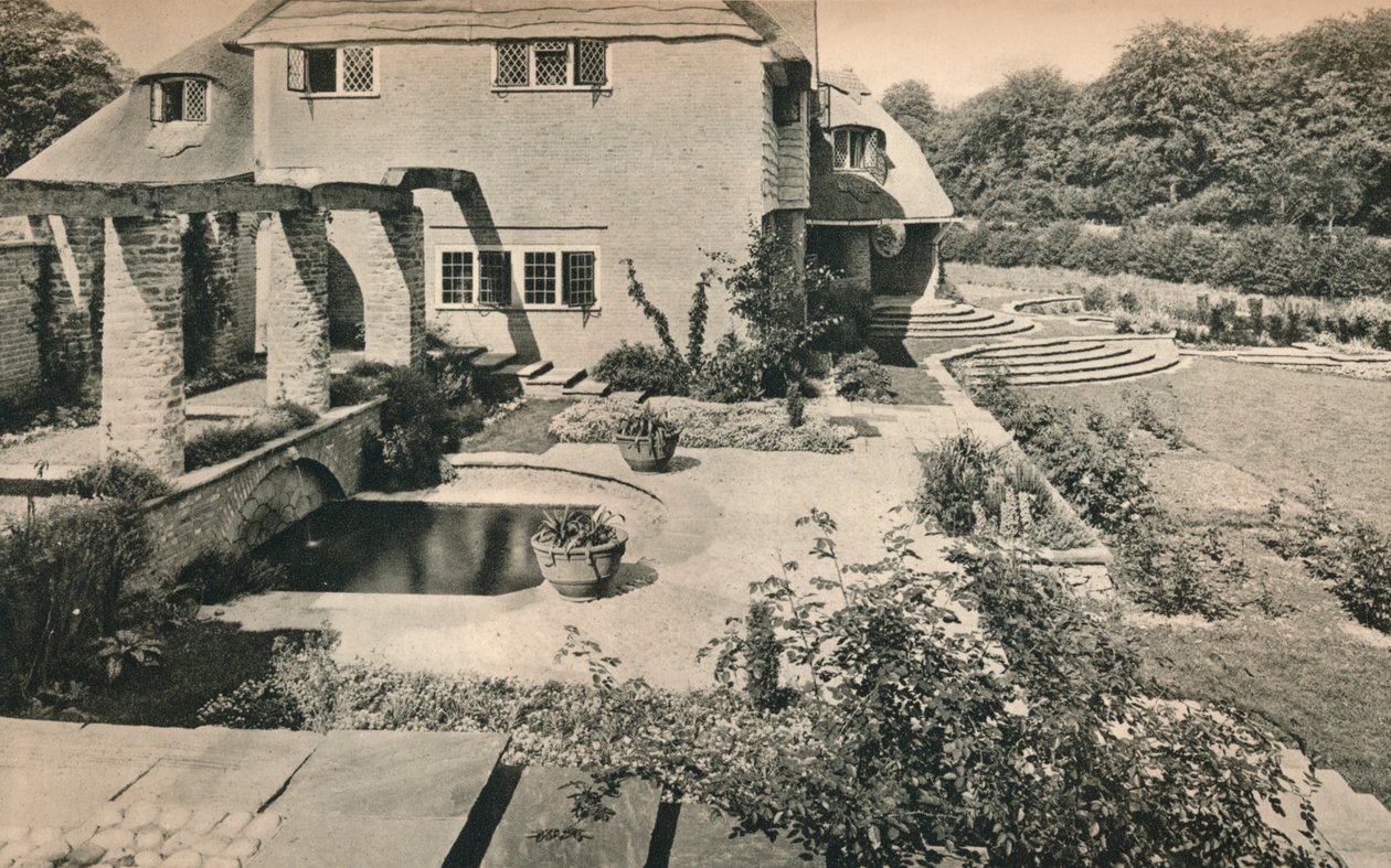 Tuin van Wood House Copse, Holmbury St. Mary. Kijkend naar het oosten door Oliver Falvey Hill