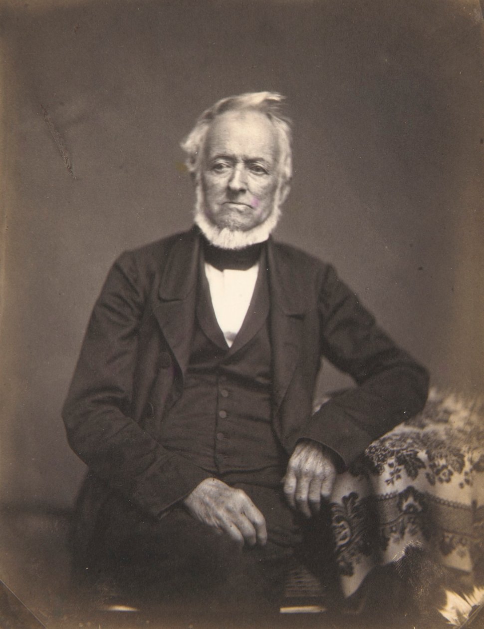 Portret van een heer met wit haar door Oliver H. Willard