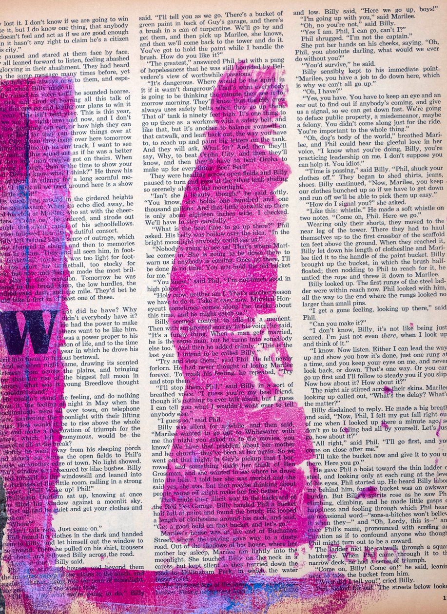 Nieuws, 2022 (gemengde techniek op tijdschriftenpapier) door Olivia Gozzano