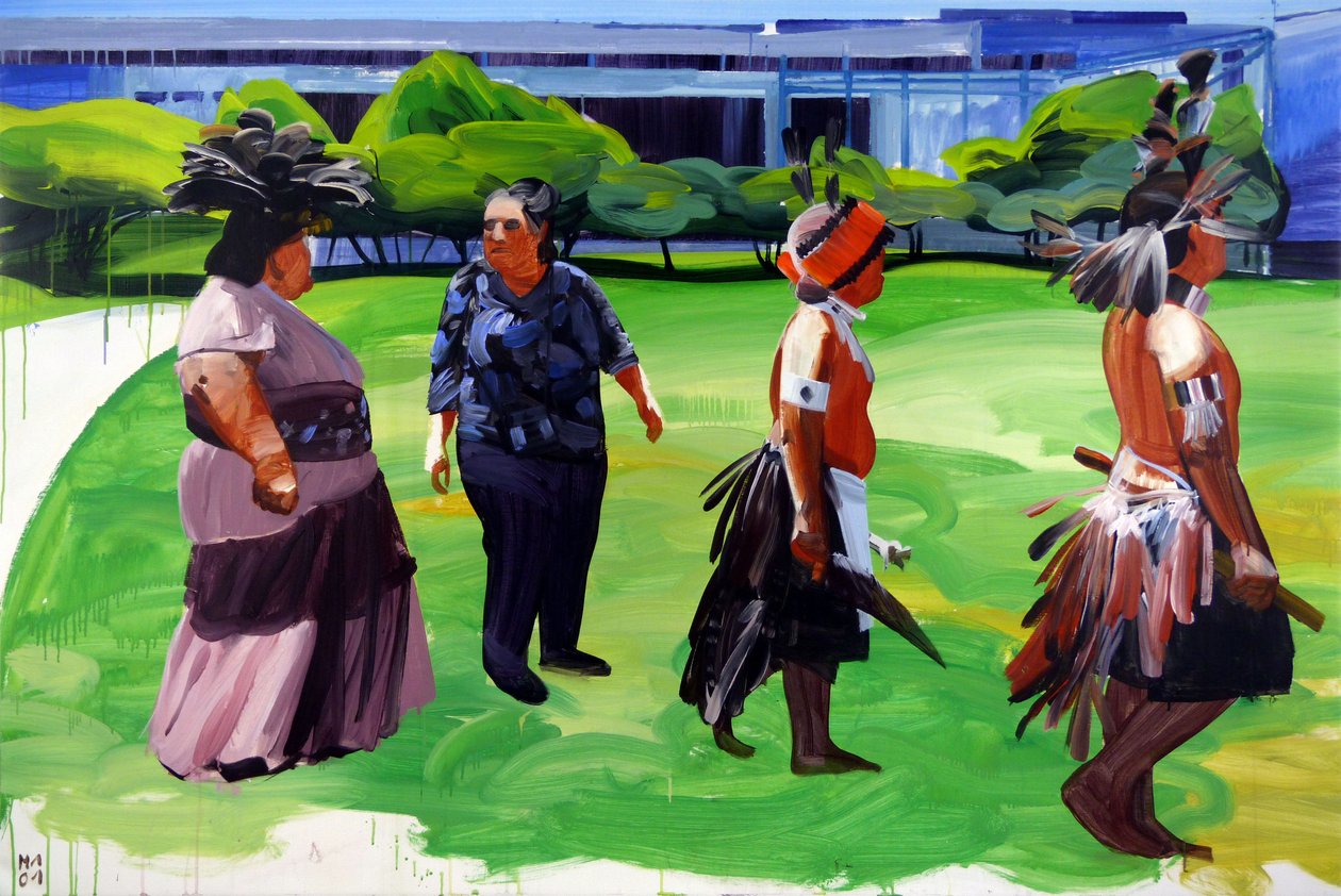 De nieuwe wereld, 2011 (acryl op doek) door Olivier Morel