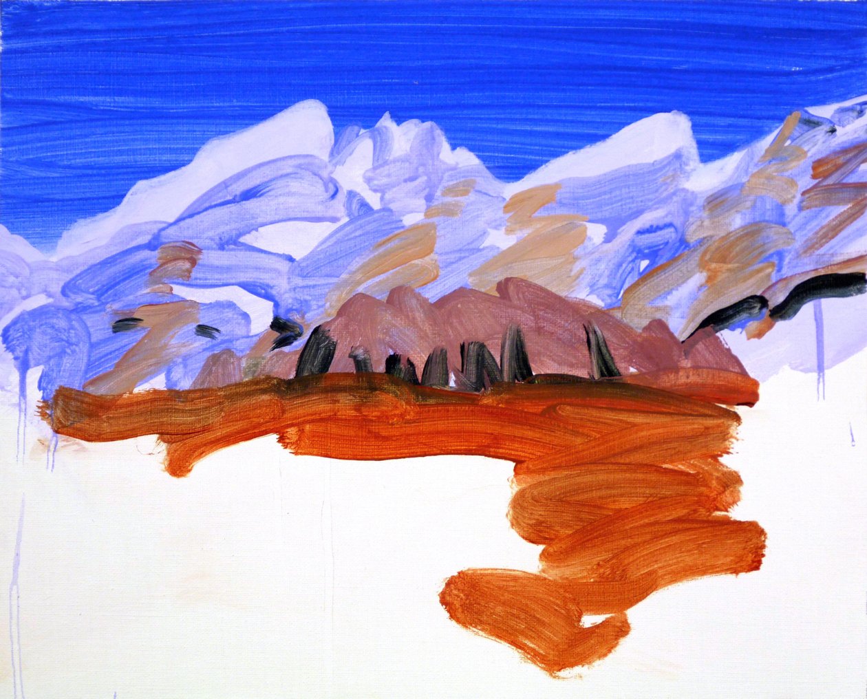 Leukerbad 21, 2012 (acryl op doek) door Olivier Morel
