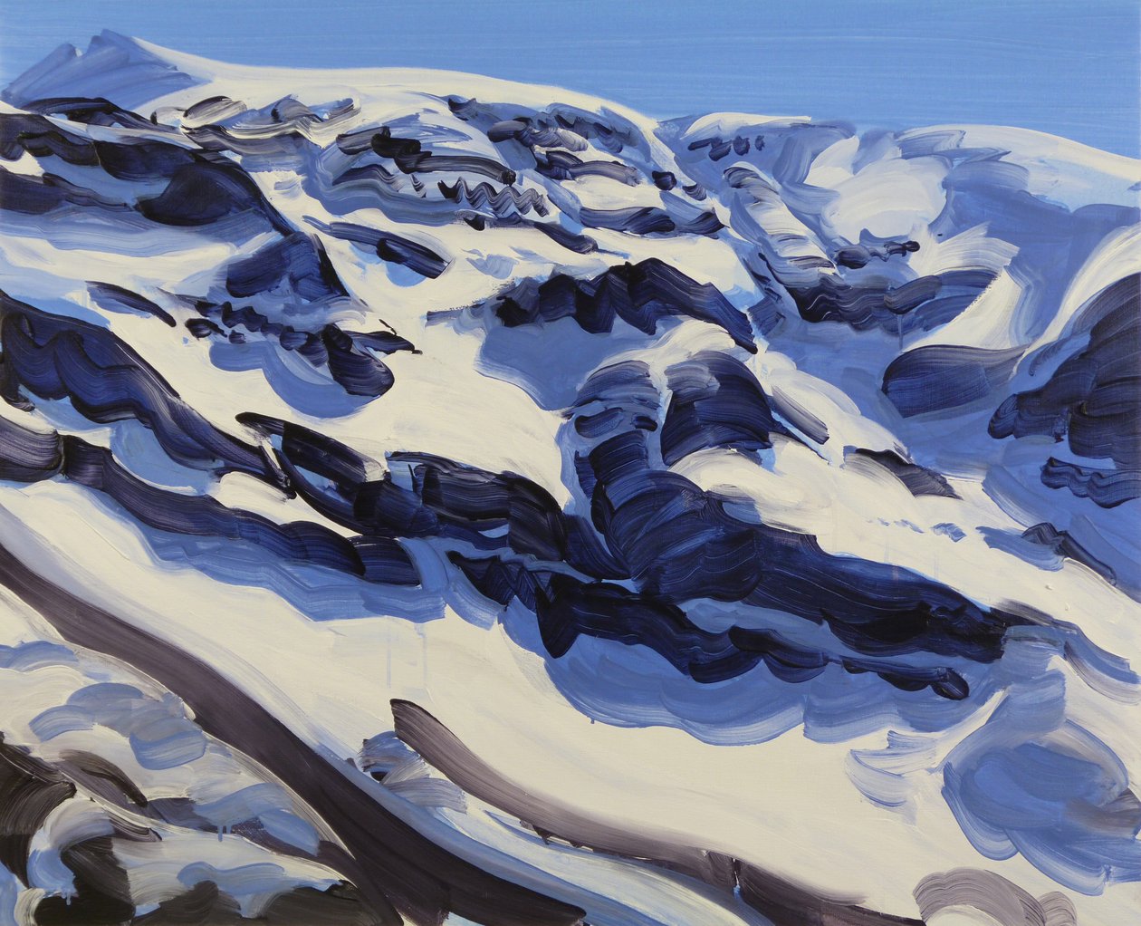 Leukerbad 31, 2014 (acryl op doek) door Olivier Morel