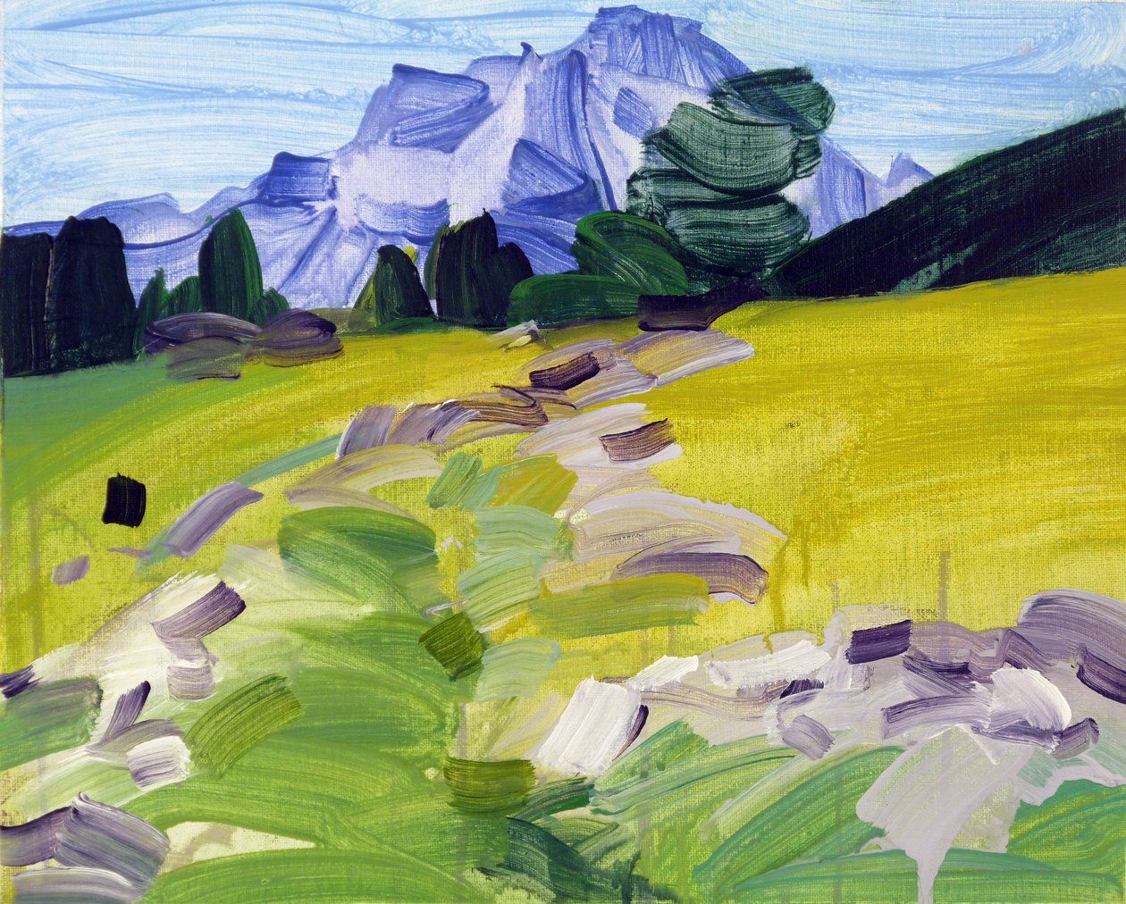 Leukerbad 36, 2017 (acryl op doek) door Olivier Morel