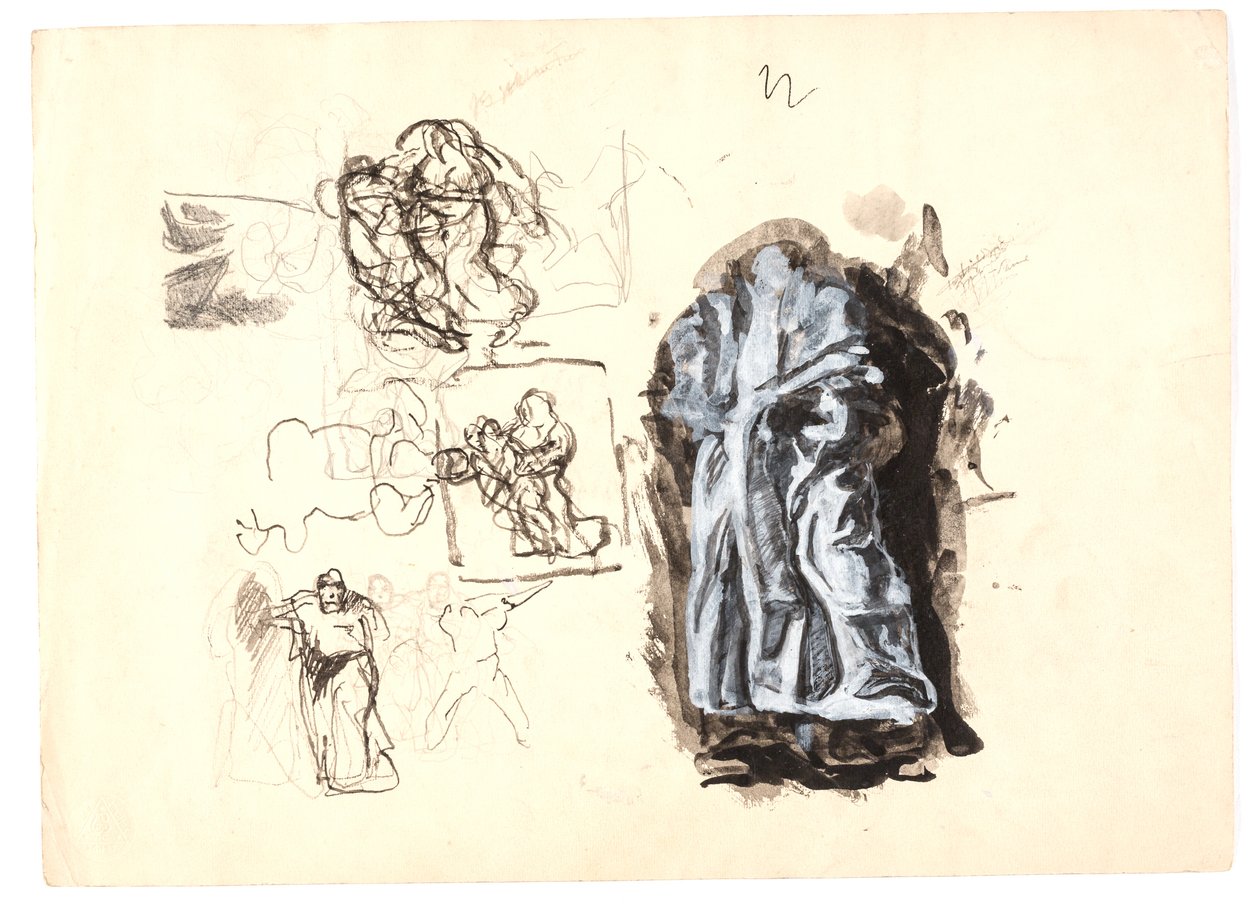 Figuren- en compositieschetsen door Oluf Hartmann