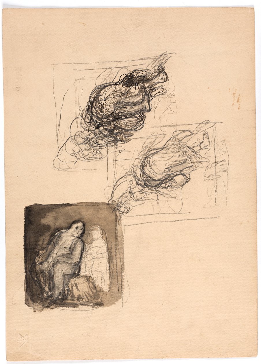 Drie compositiestudies door Oluf Hartmann