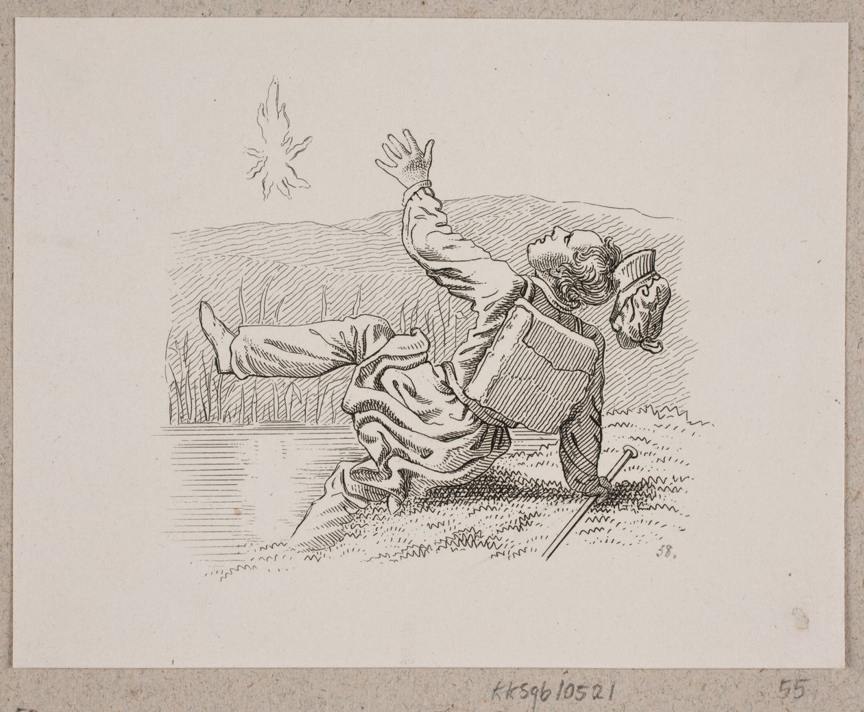 De lantaarnman en de wandelaar door Oluf Olufsen Bagge