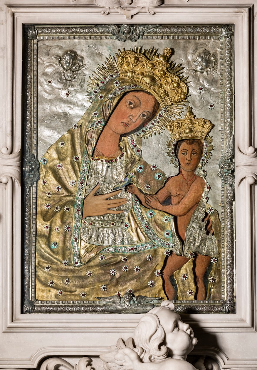 Madonna Odegitria - Icoon met Riza door Onofrio Palvisino da Monopoli