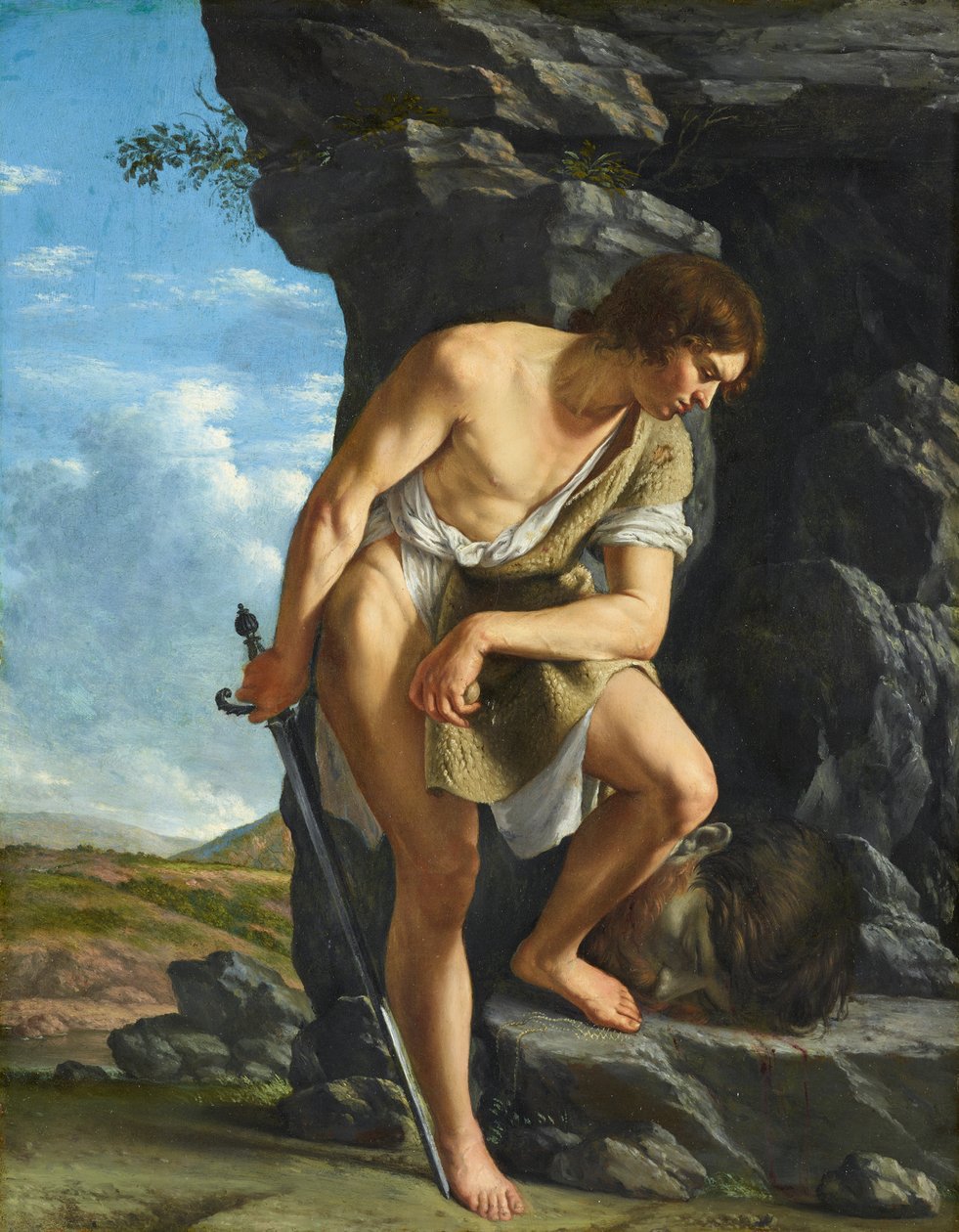 David met het hoofd van Goliath door Orazio Gentileschi