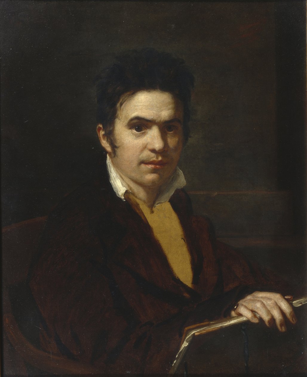 Portret van Alexander Khristoforovich Vostokov 1781-1864, voor 1816 door Orest Adamovich Kiprensky