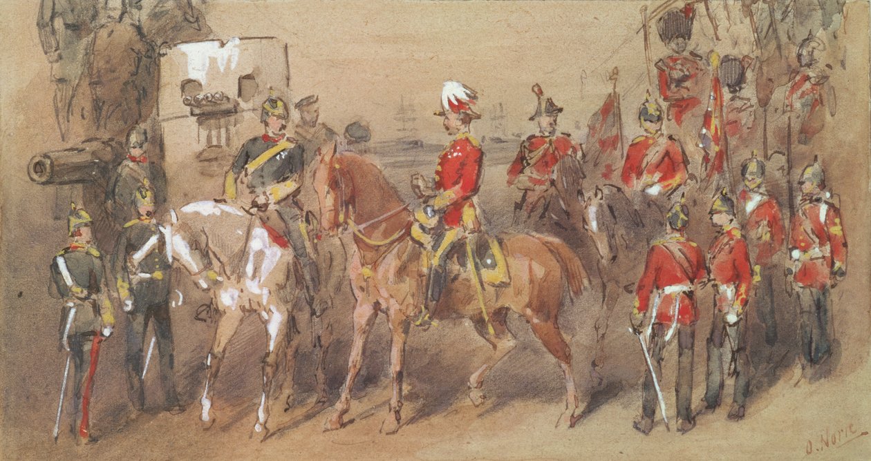 Generaal Sir Garnet Wolseley (1833-1913) in Alexandrië, 1882 door Orlando Norie