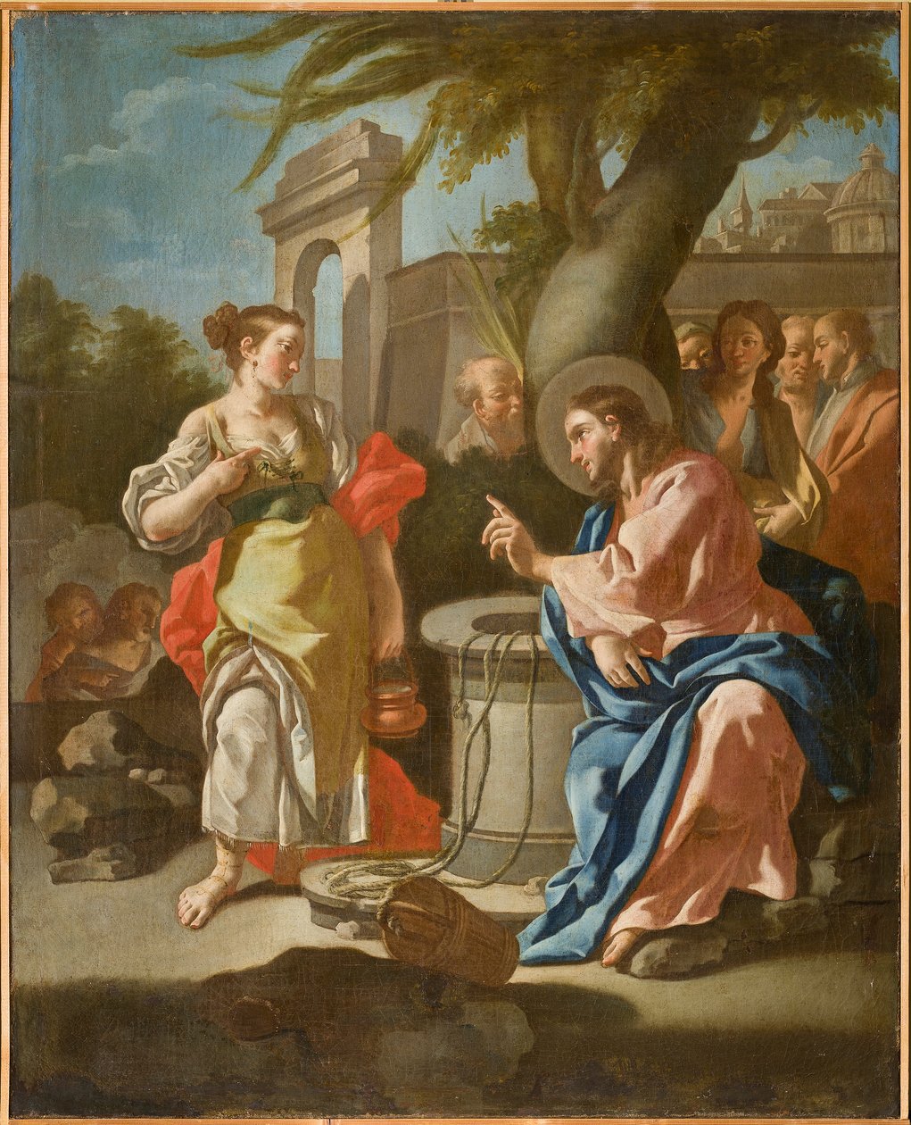 Jezus en de Samaritaanse vrouw, tweede helft 18e eeuw (olieverf op doek) door Oronzo Tisio