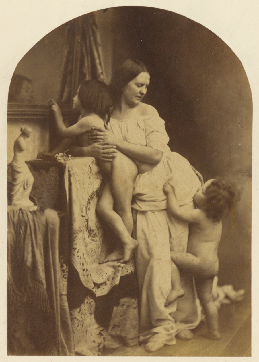 Madonna met kind en Johannes de Doper door Oscar Gustave Rejlander