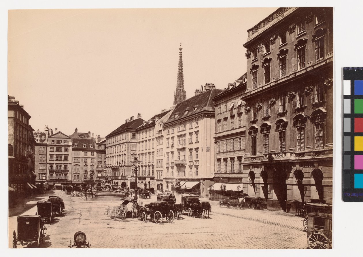 1. Neuer Markt - Gezicht in de richting van de Stephansdom door Oscar Kramer