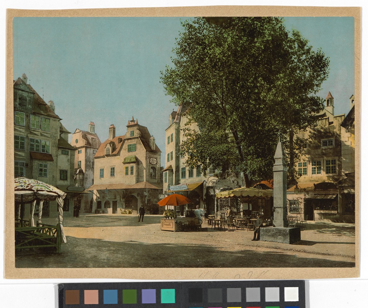 Gezicht op de “Hoher Markt” op de Internationale Tentoonstelling voor Muziek en Theater door Oscar Kramer