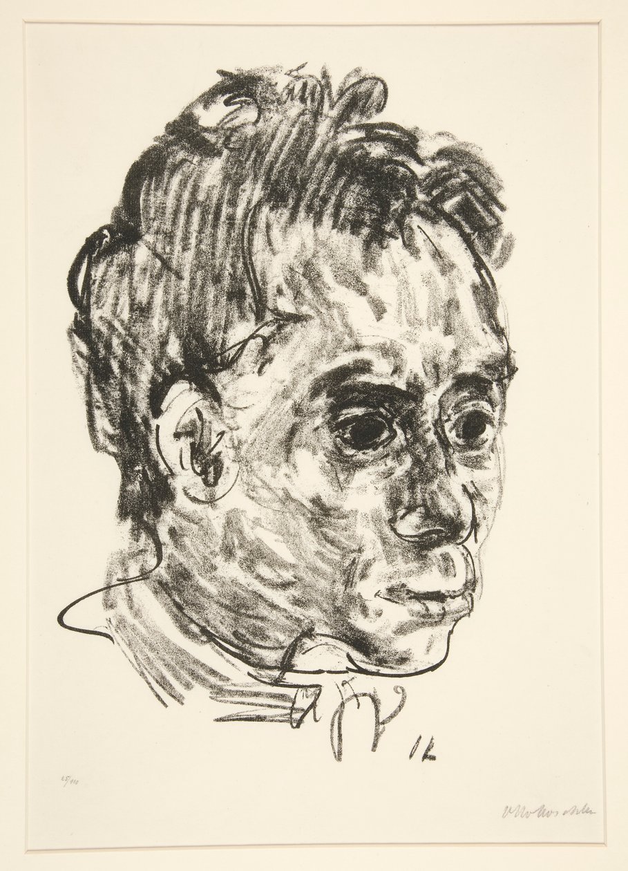 Portret van Walter Hasenclever door Oskar Kokoschka